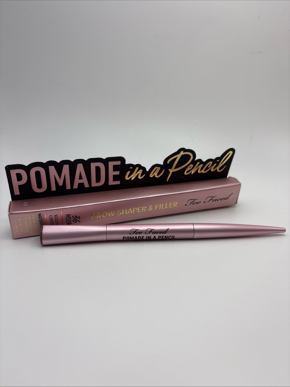 Too Faced Pomade in a Pencil Soft Brown brow shaper